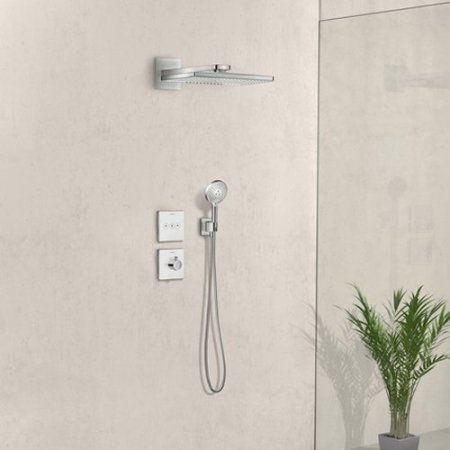 Верхний душ Hansgrohe Rainmaker Select 460 2jet из стены (белый/хром)