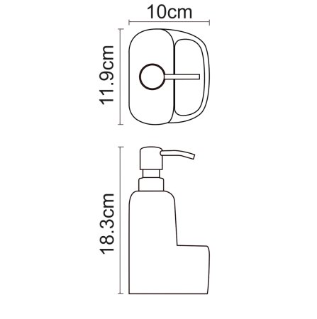 Дозатор для мыла WasserKRAFT K-8499 с емкостью для губки (бежевый)