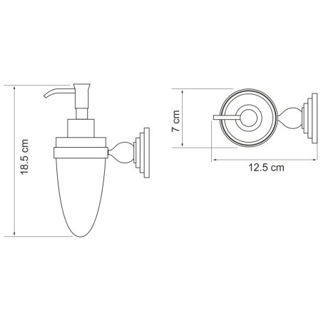 Дозатор для жидкого мыла WasserKRAFT Ammer K-7099 (матовый хром)
